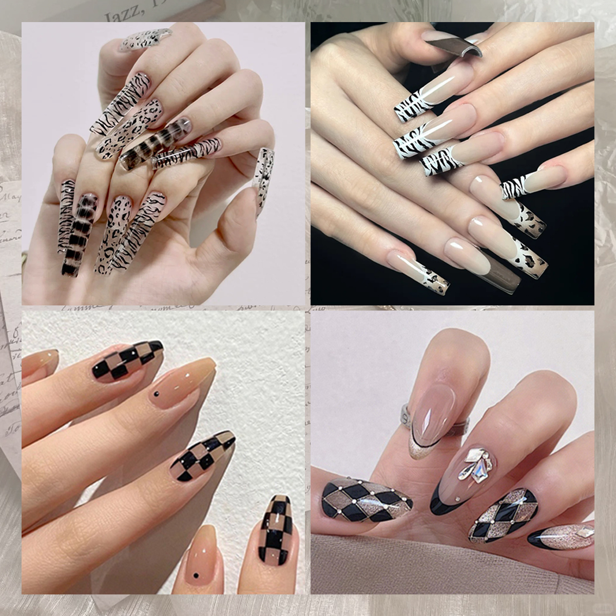 3 to 30 Sheets Black Line Geom - Nail Art Zebra Design avis et prix