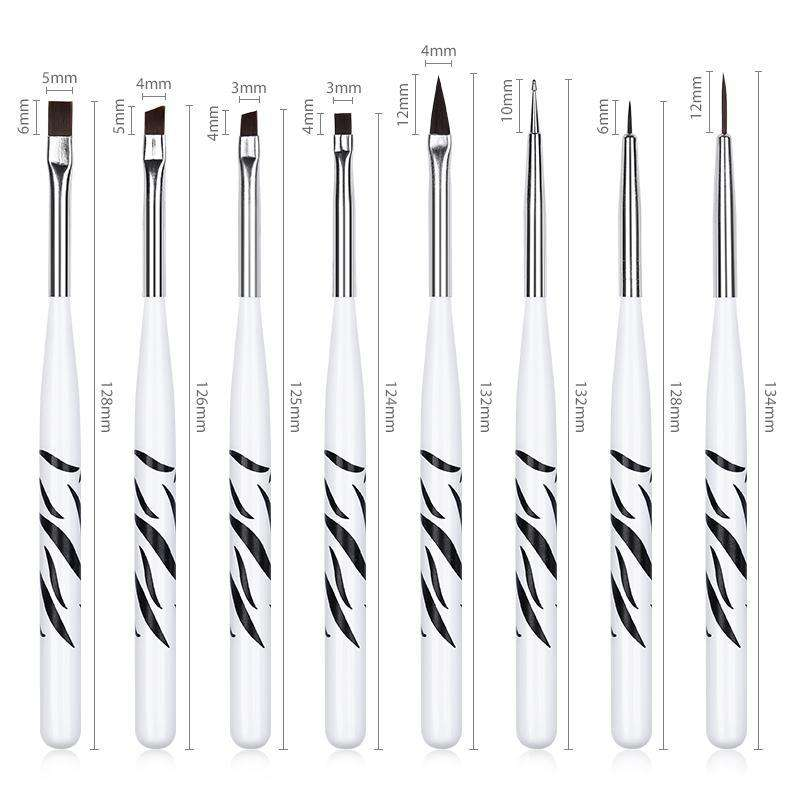8PCS Zebra Print Nail Art Brus - Nail Art Zebra Design avis et prix