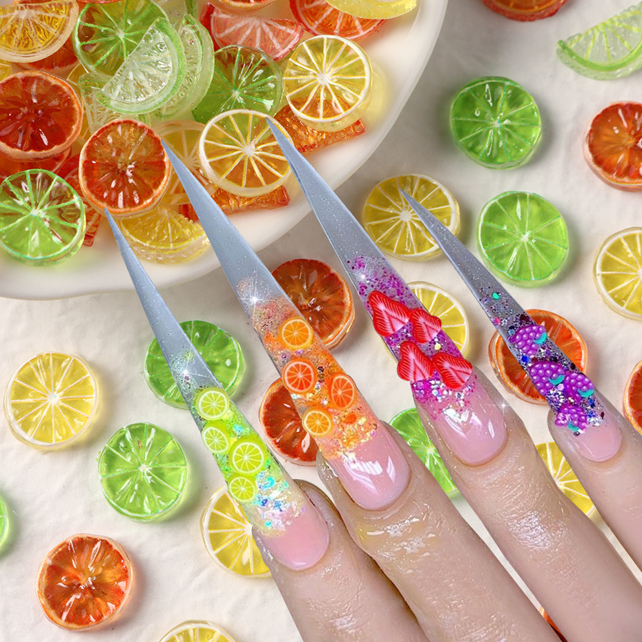 30/50 pcs Summer Lemon Orange  - Nail Art Orange avis et prix