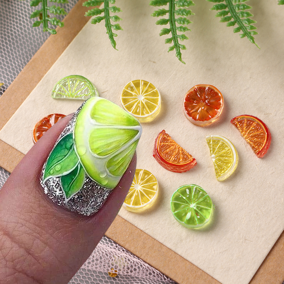 30/50 pcs Summer Lemon Orange  - Nail Art Orange avis et prix