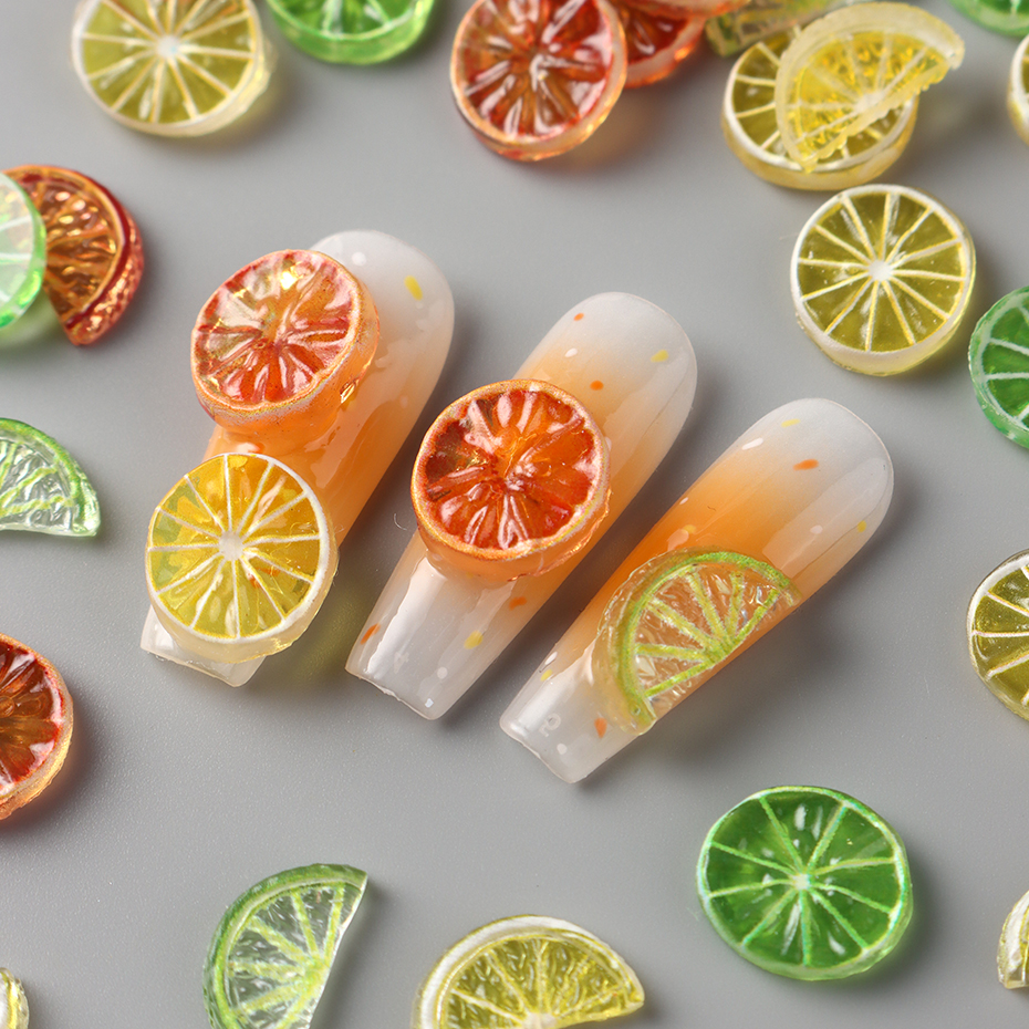 30/50 pcs Summer Lemon Orange  - Nail Art Orange avis et prix