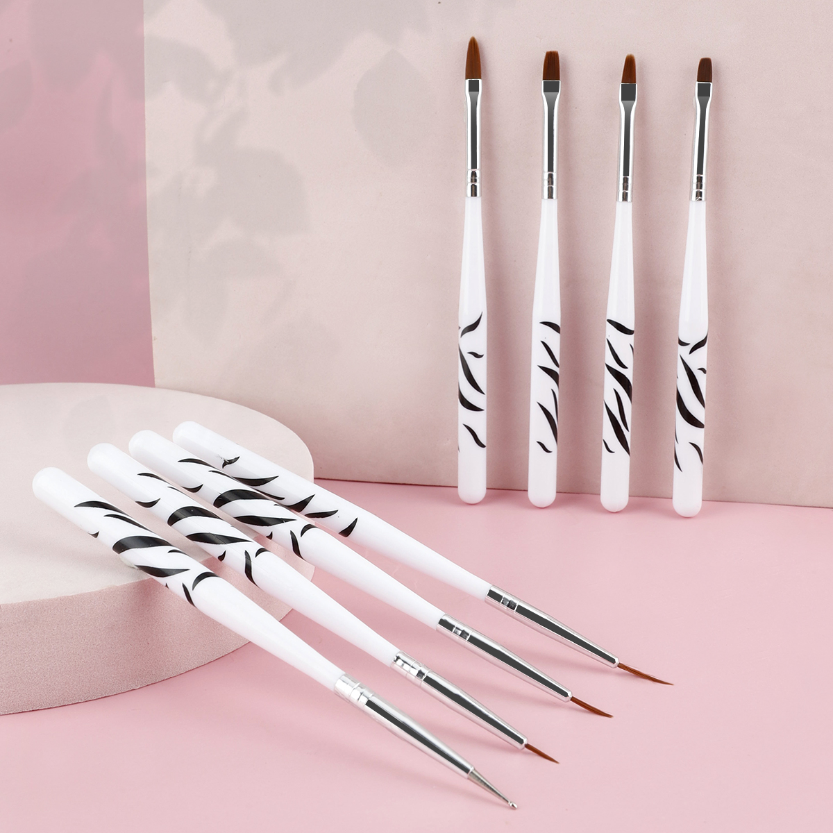 Zebra Handle Nail Brush Set Fo - Nail Art Zebra Design avis et prix