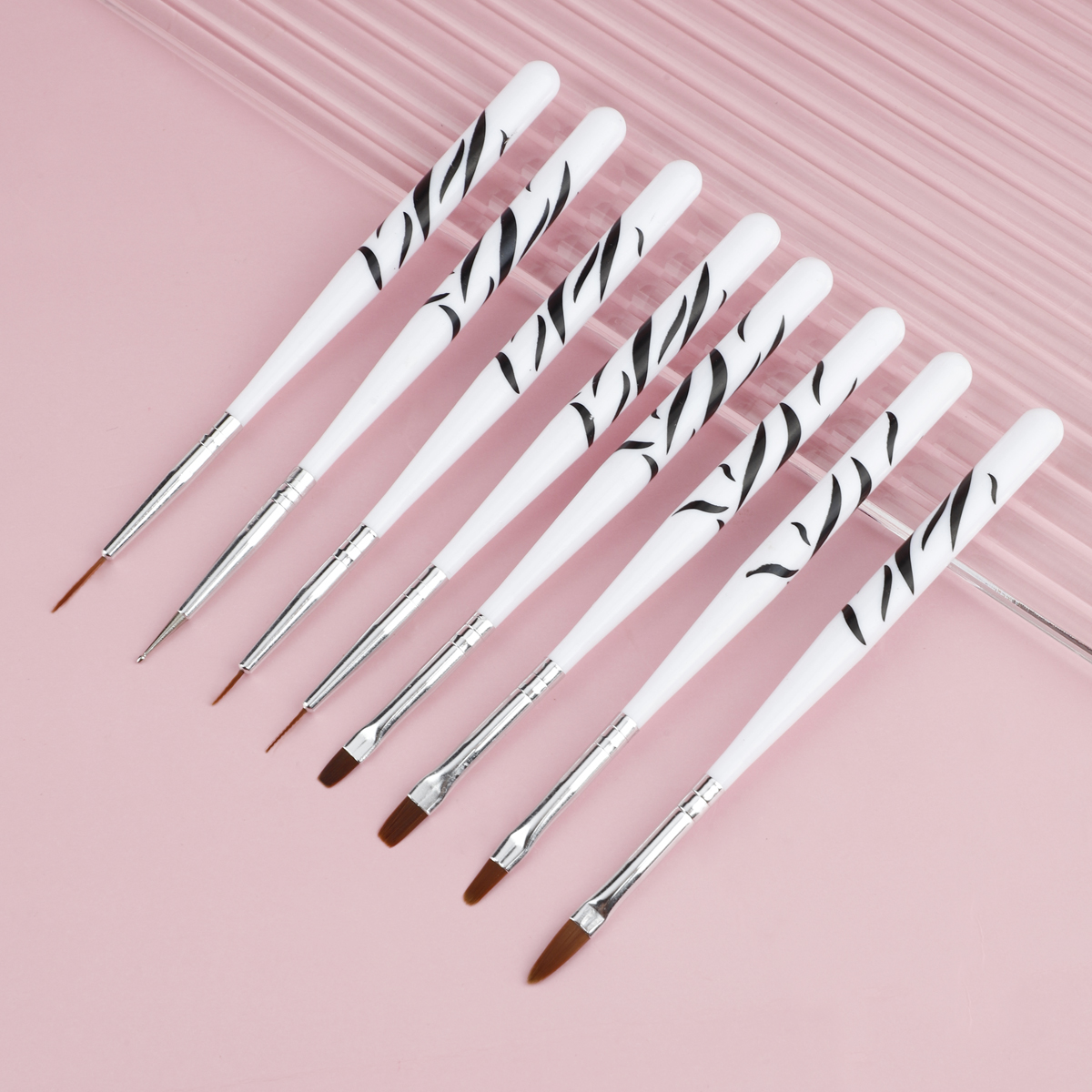 Zebra Handle Nail Brush Set Fo - Nail Art Zebra Design avis et prix