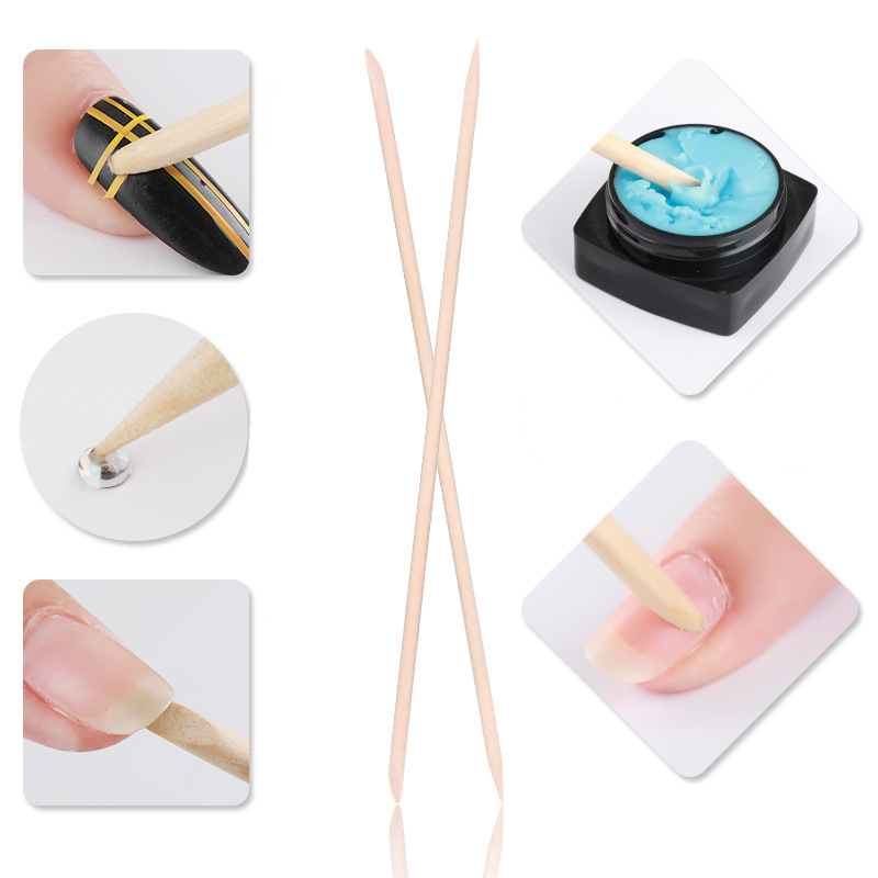 50/100 Pcs/Lot Wood Stick Cuti - Nail Art Orange avis et prix