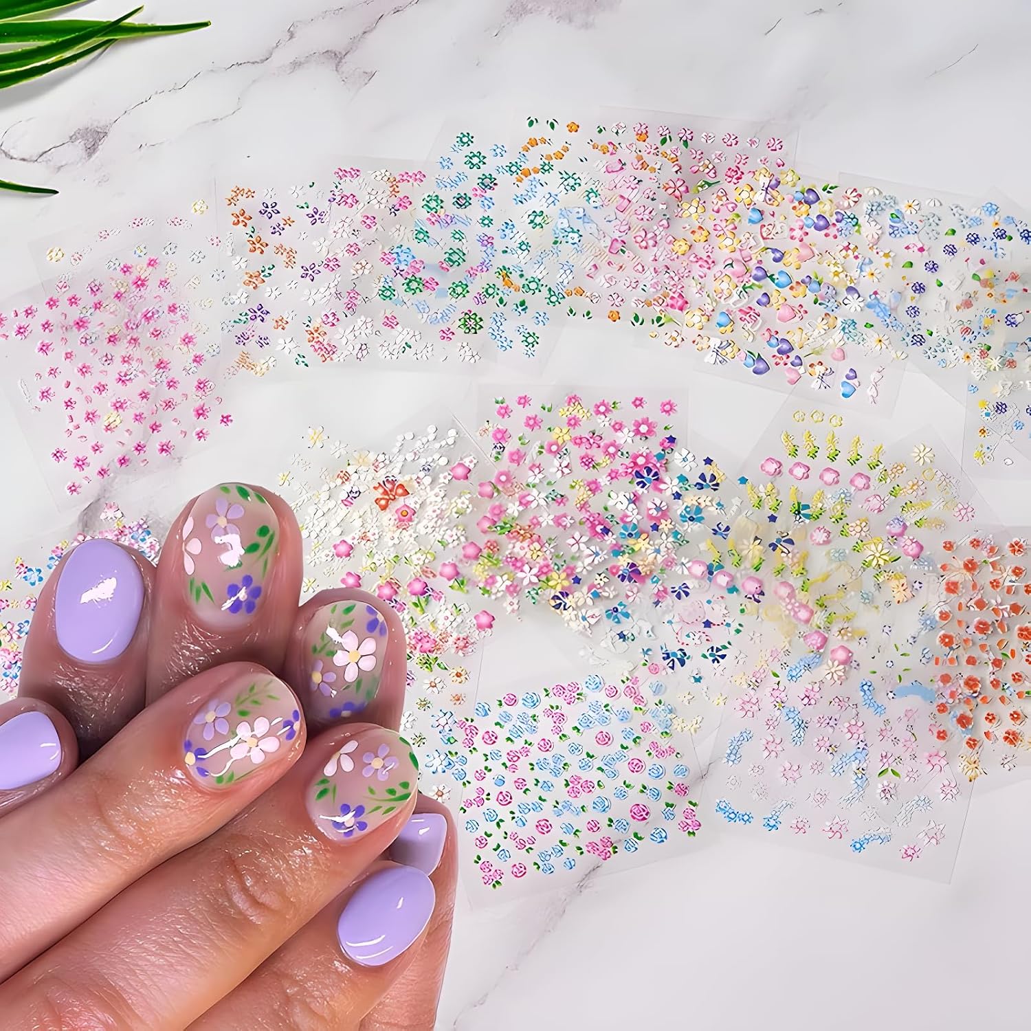 Cute Daisy Flower Nail Art Sti - Nail Art Design avis et prix