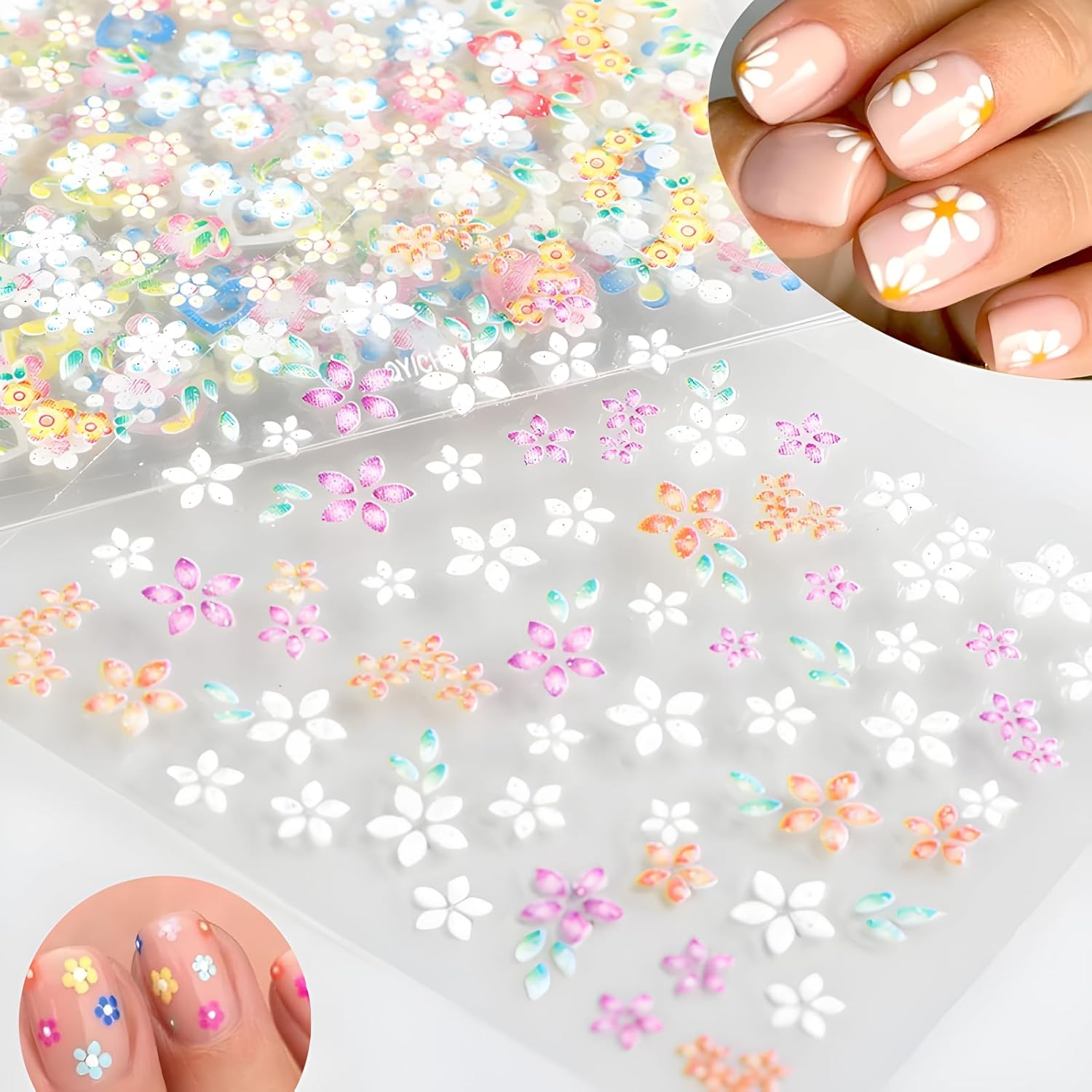 Cute Daisy Flower Nail Art Sti - Nail Art Design avis et prix