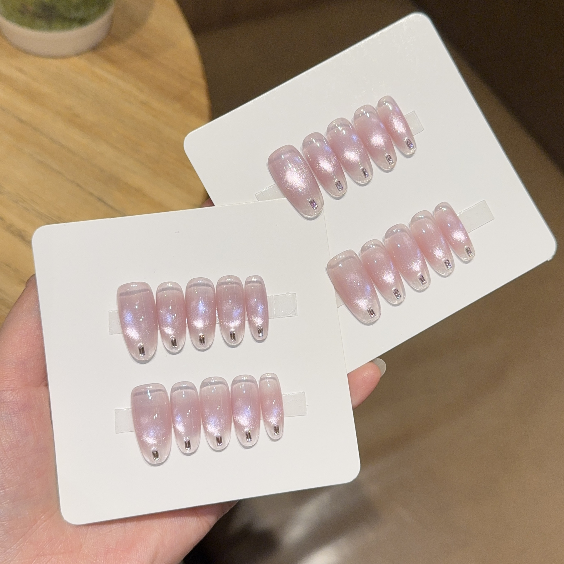 10pcs Handmade Long Oval Press - Nail Art Full Cat Eye avis et prix