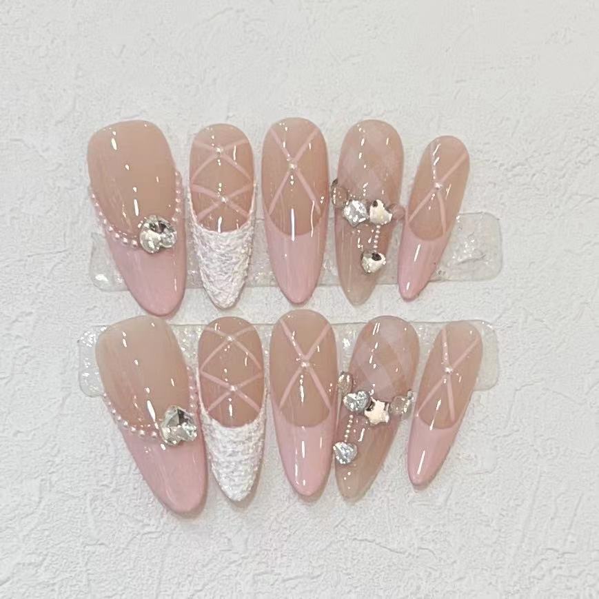 10Pcs Handmade Press on Nails  - Nail Art Design avis et prix