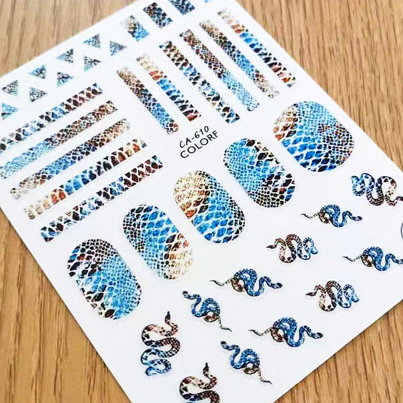 1 PC Snake Zebra Skin Design 3 - Nail Art Zebra Design avis et prix