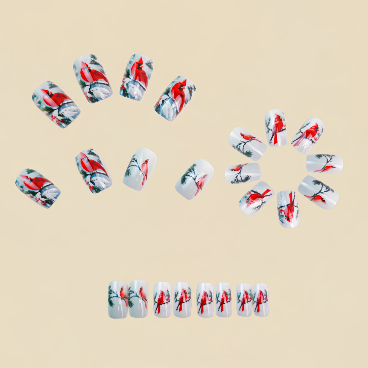 Medium fake nails for women gi - Nail Art Red avis et prix