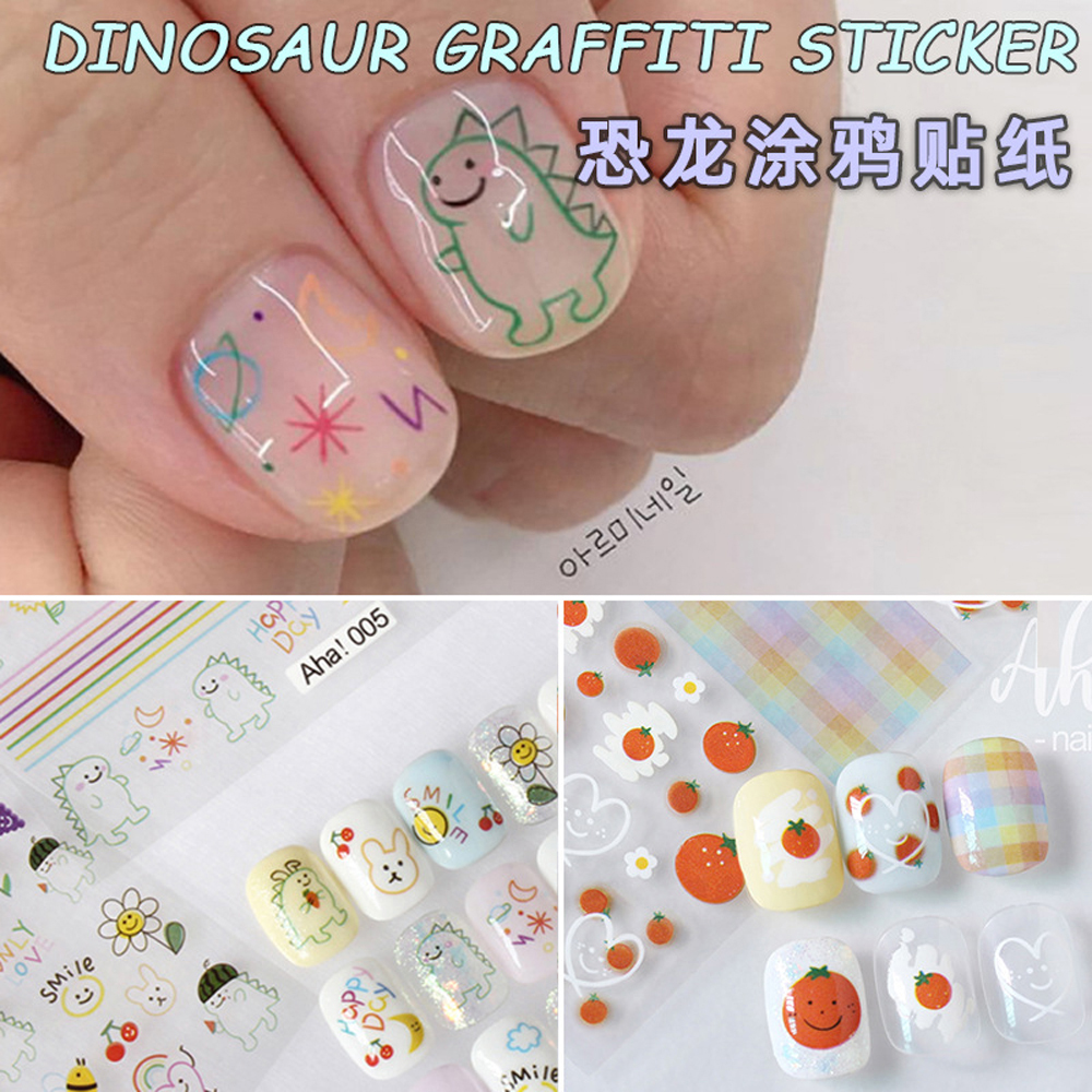 1Pcs Kawaii Dinosaur Nail Art  - Nail Art One Stroke avis et prix