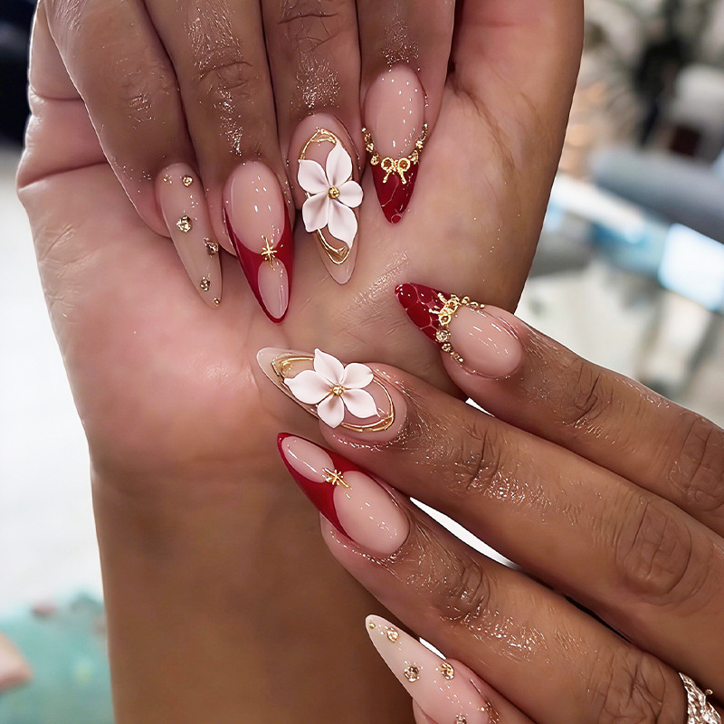 24pcs Finished Almond Press on - Nail Art Design avis et prix