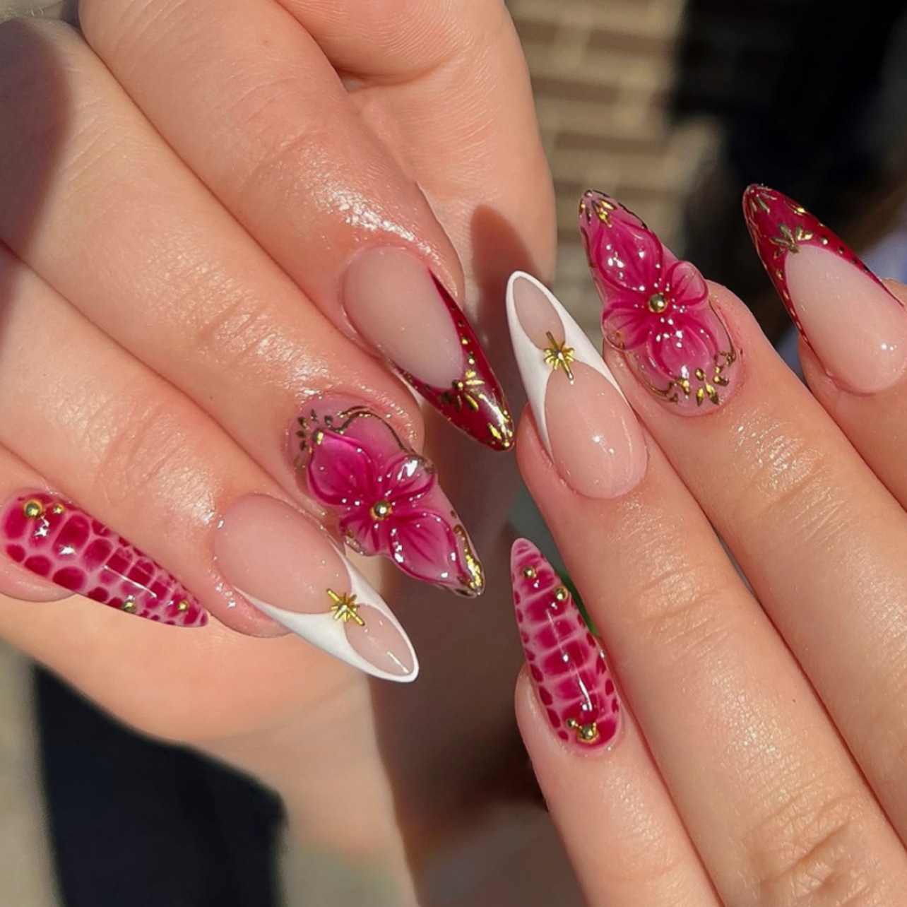 24pcs Finished Almond Press on - Nail Art Design avis et prix
