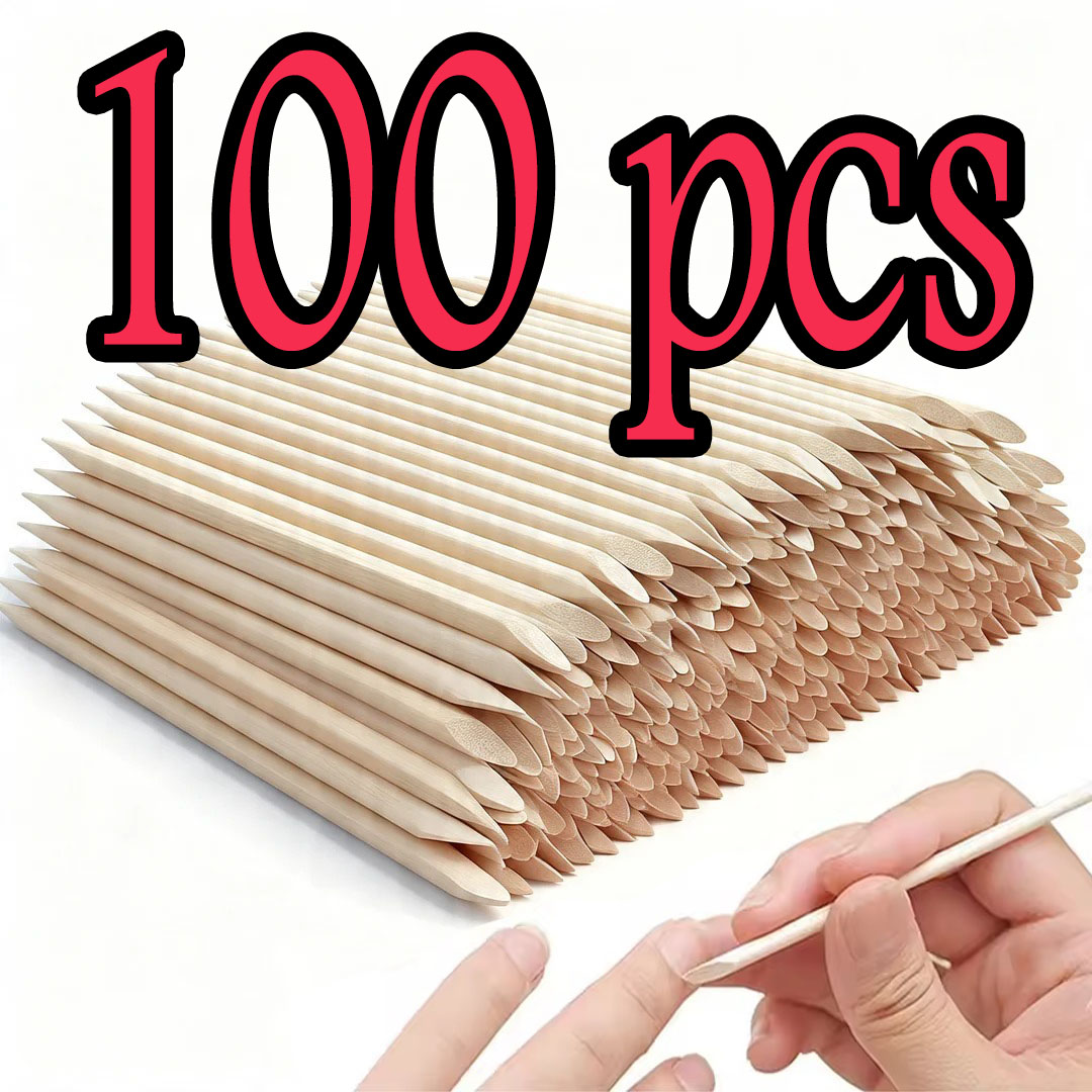 100pcs/Set Orange Wood Sticks  - Nail Art Orange avis et prix