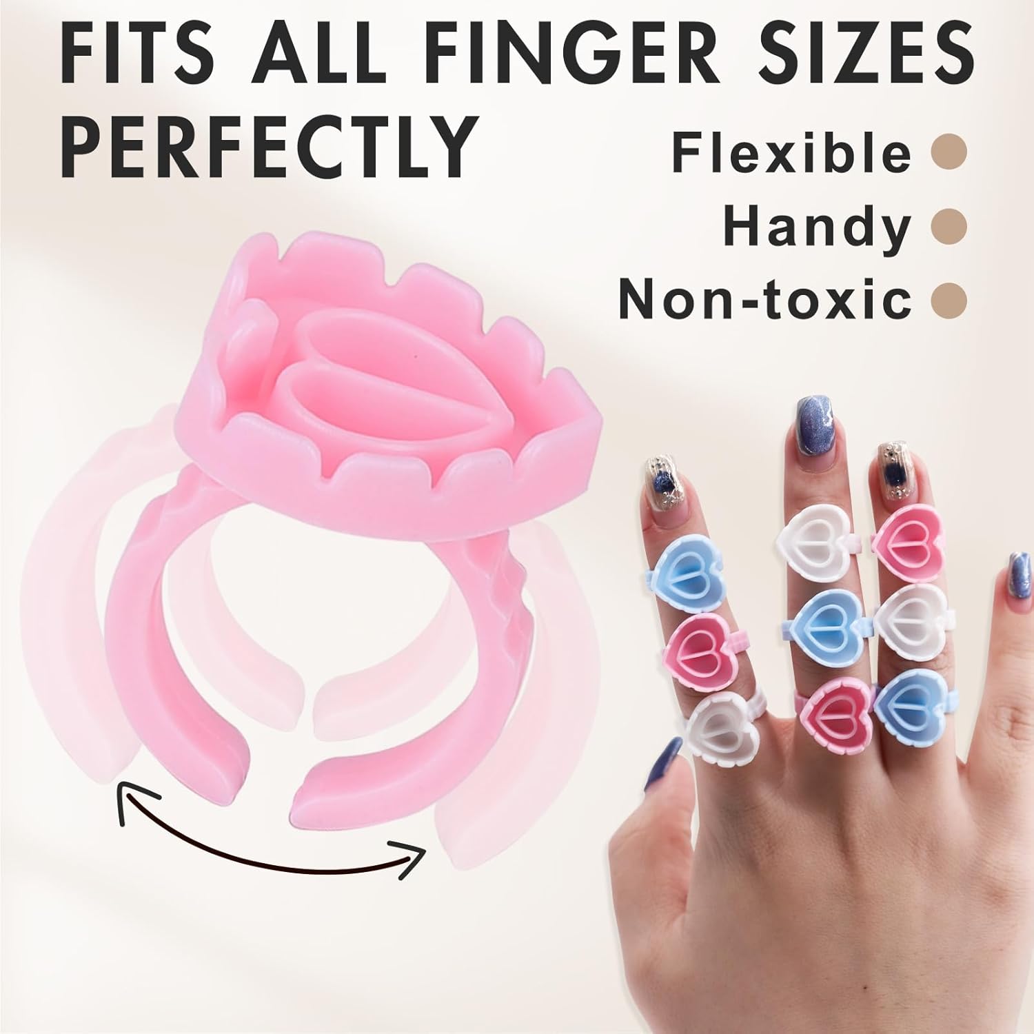 100 PCS Glue Rings for Eyelash - Nail Art Extension avis et prix