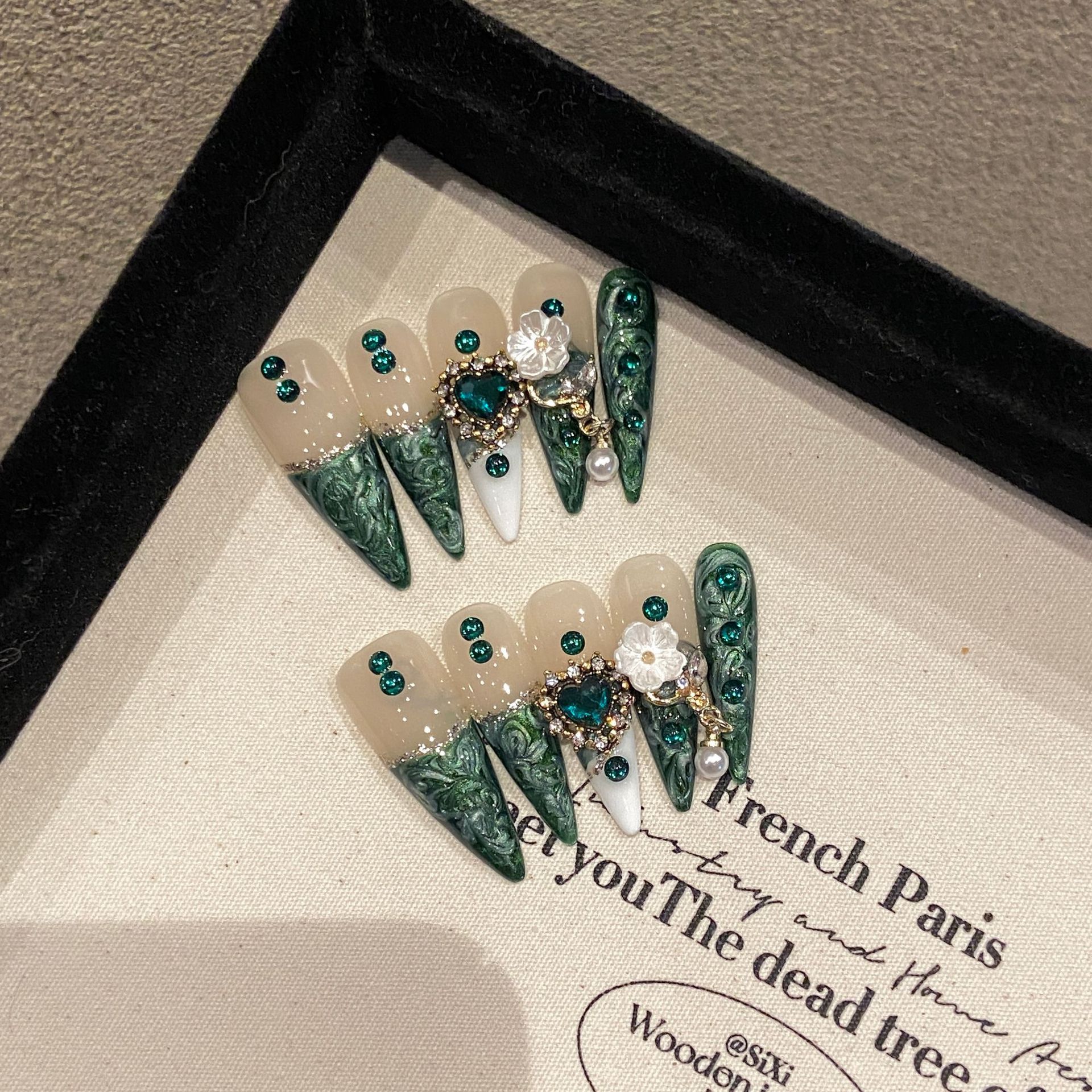 10Pcs Handmade Elegant French  - Nail Art Design avis et prix