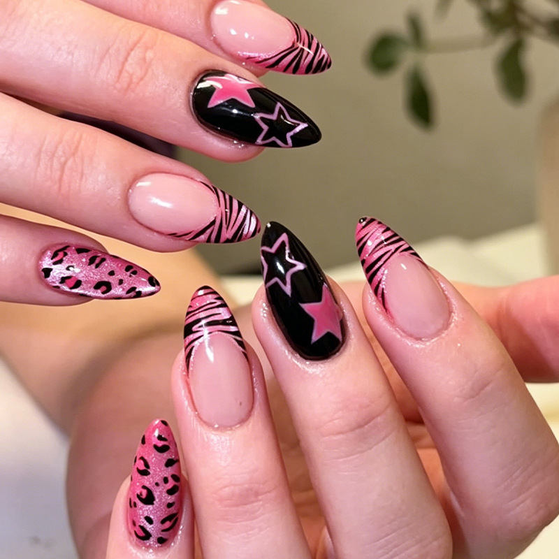 24pcs Lines and Stars Press on - Nail Art Full Cat Eye avis et prix