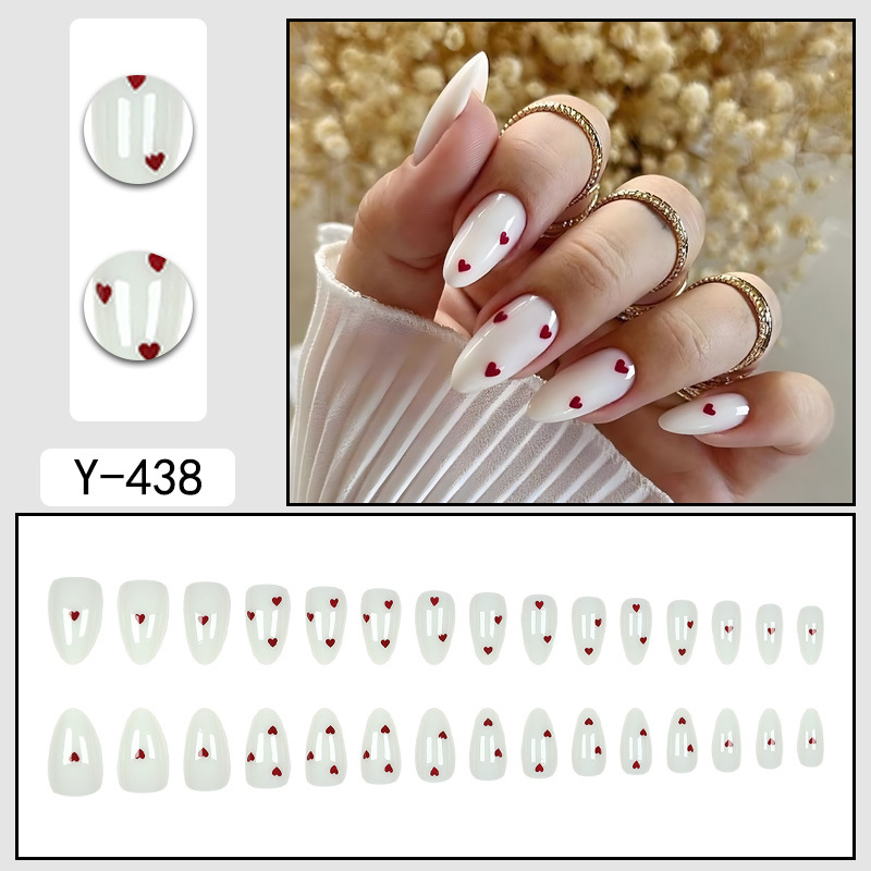 30Pcs Simple Red Heart False N - Nail Art Red avis et prix
