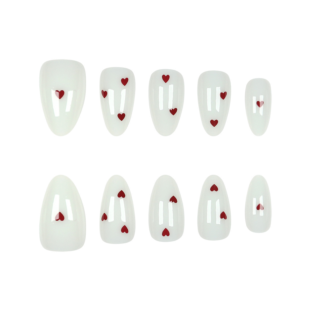 30Pcs Simple Red Heart False N - Nail Art Red avis et prix