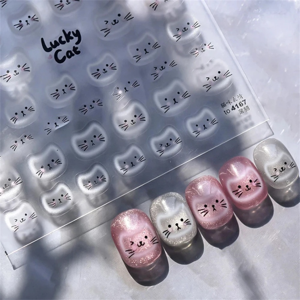 White Halo Dyeing Cat Face Cup - Nail Art Orange avis et prix