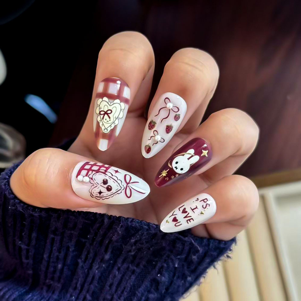 24pcs Cute Little Rabbit Straw - Nail Art Love avis et prix