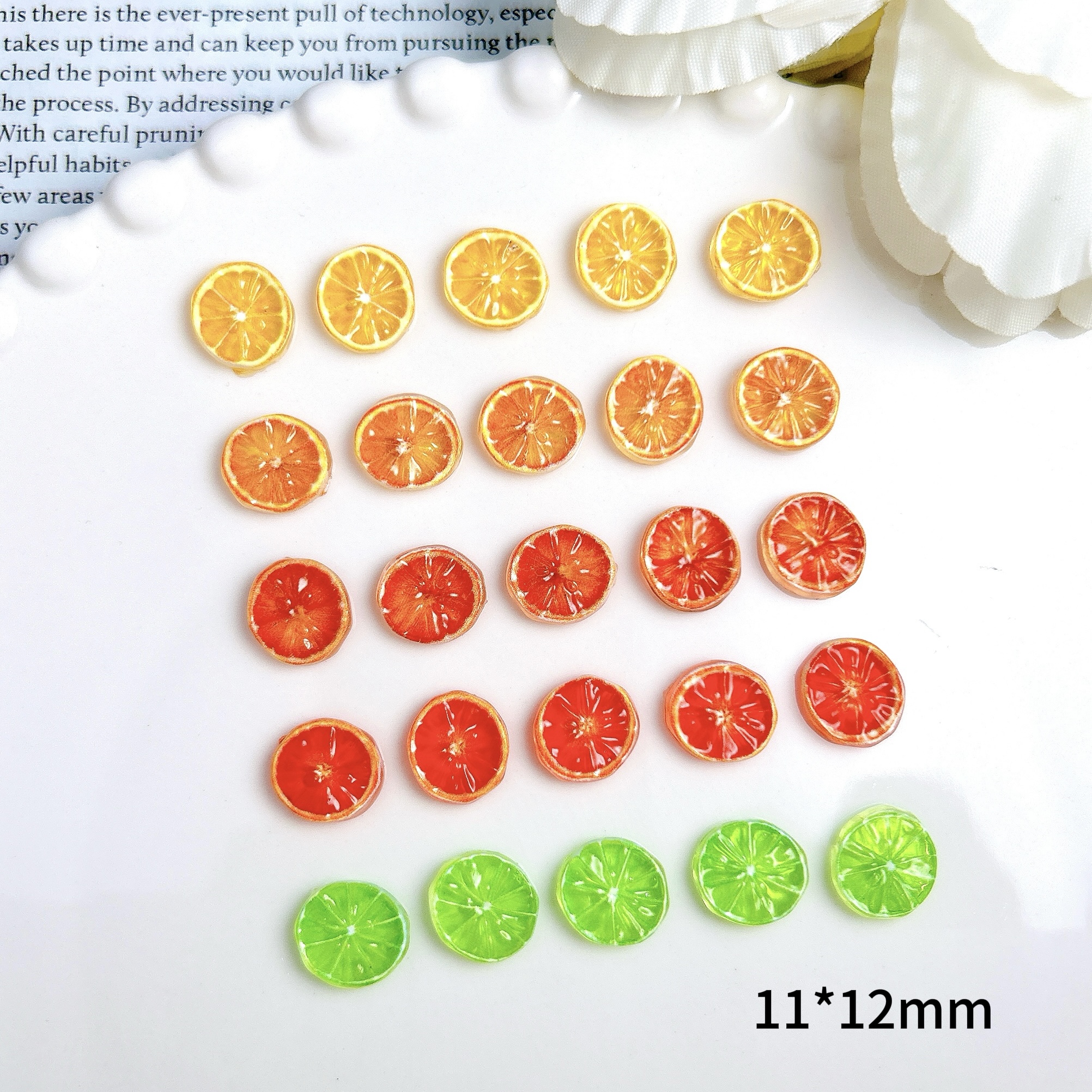 30PCS 3D Solid Color Creative  - Nail Art Orange avis et prix