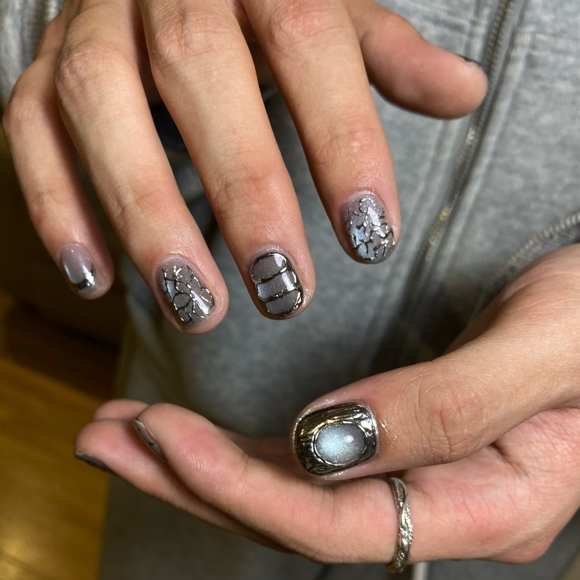 10pcsHandmade Short Round Pres - Nail Art Full Cat Eye avis et prix