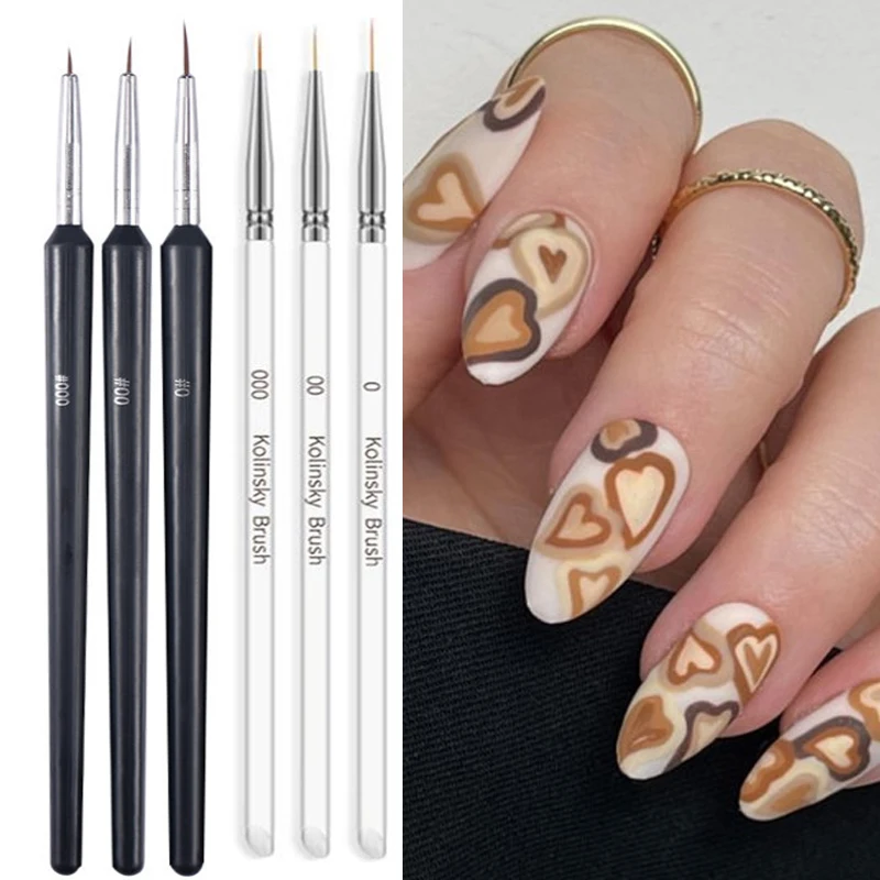 3pcs Nail Art Brush Nail Paint - Nail Art One Stroke avis et prix