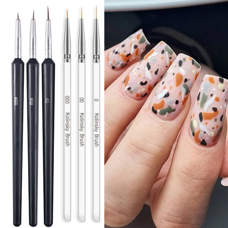 3pcs Nail Art Brush Nail Paint - Nail Art One Stroke avis et prix