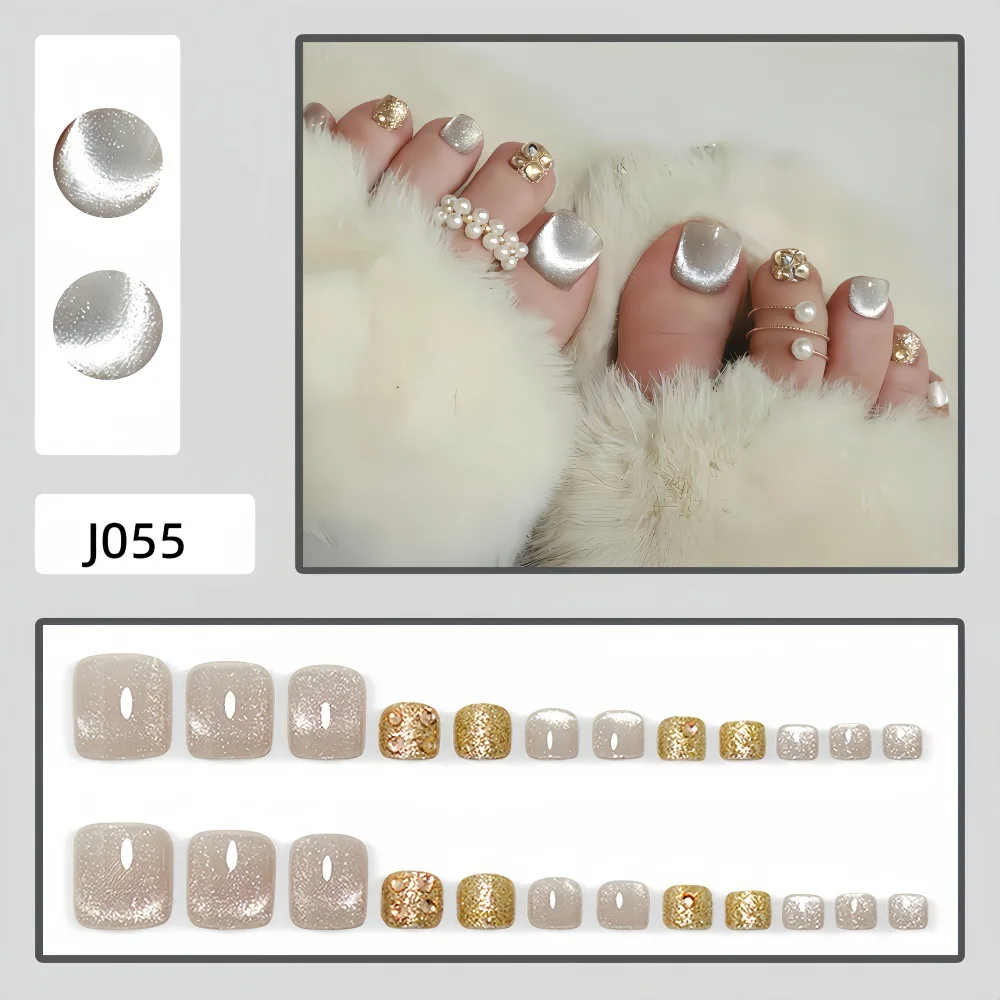 24Pcs fake nail art, summer wh - Nail Art Full Cat Eye avis et prix