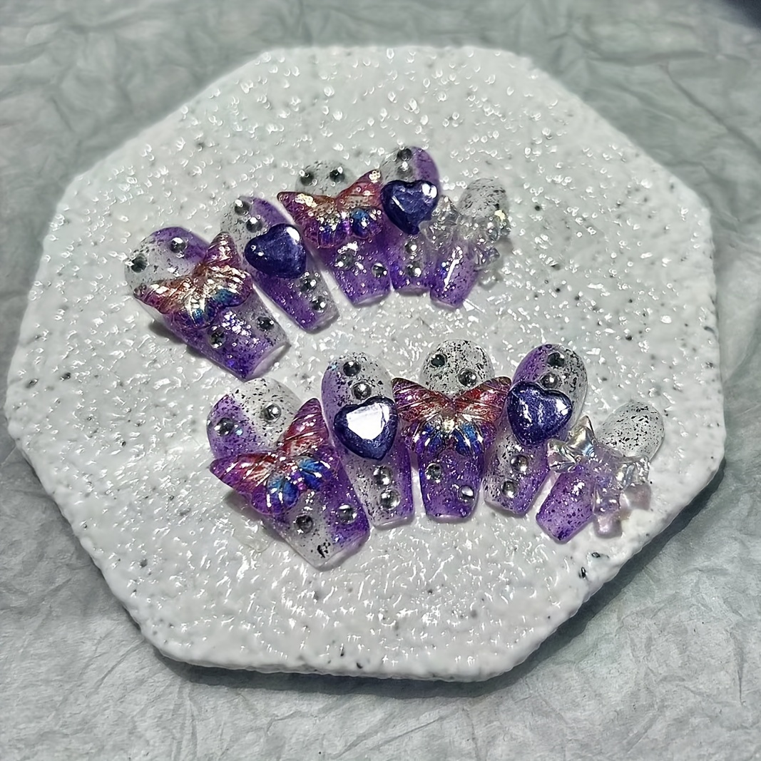 10 Pieces Purple Fantasy Butte - Nail Art Red avis et prix