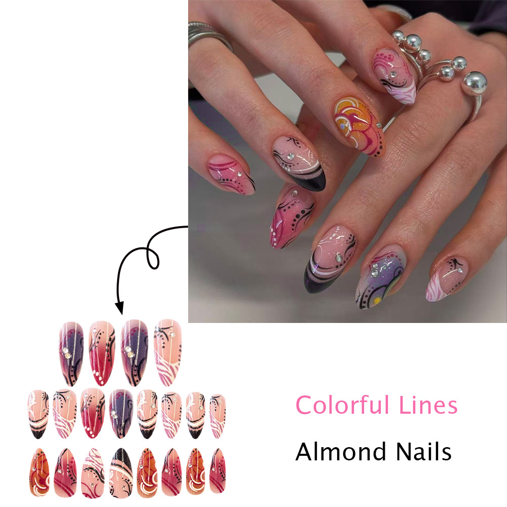 24pcs fake nail art, French pi - Nail Art Orange avis et prix