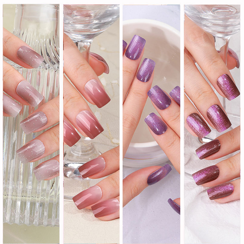 Semi-cured Gel Nail Sticker Fu - Nail Art Full Cat Eye avis et prix