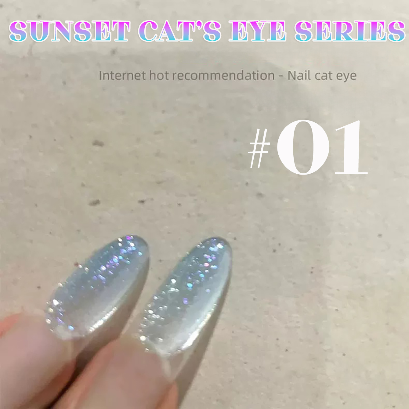 1-12pcs WS Hot Selling Pink Bl - Nail Art Pink Cat Eye avis et prix